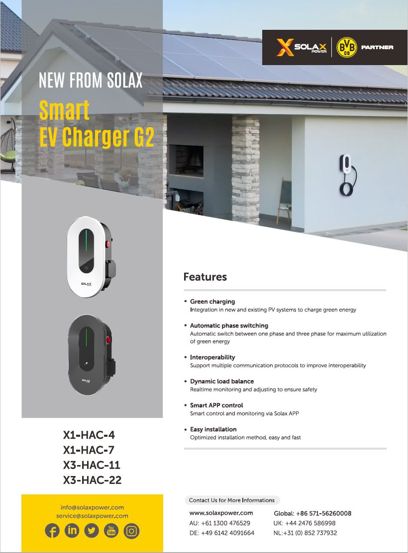 Datenblatt SOLAX EV-Charger G2 HAC
